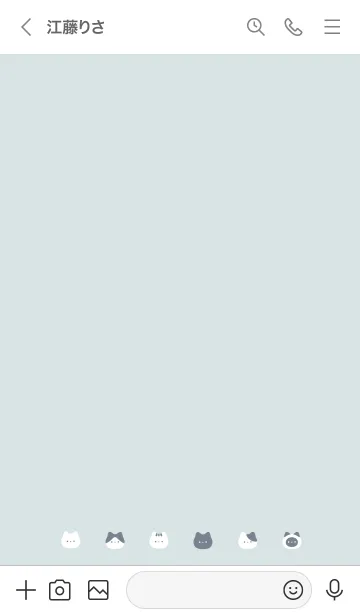 [LINE着せ替え] いろんなネコ。白とライトブルーの画像3