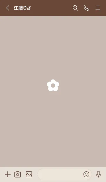 [LINE着せ替え] シンプルな花✿ブラウン04_1の画像3