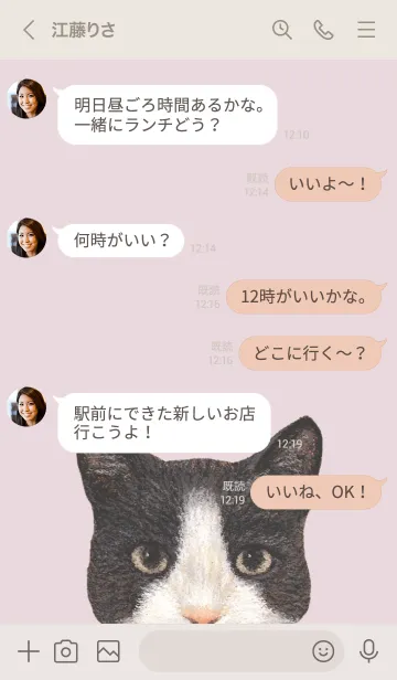 [LINE着せ替え] ICON CAT - ミックス - PASTEL PK/03の画像4