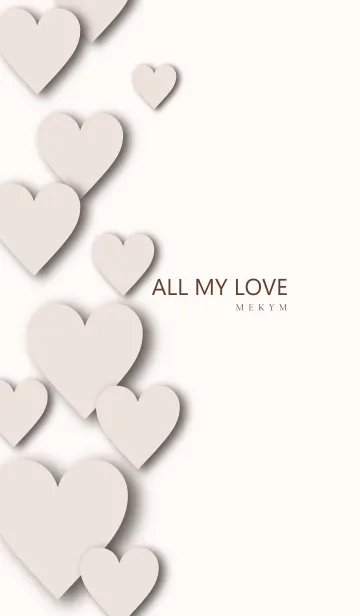 [LINE着せ替え] ALL MY LOVE BEIGEHEART 25の画像1