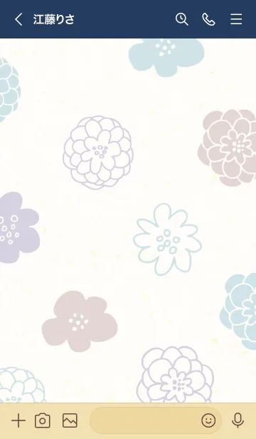 [LINE着せ替え] 北欧風お花 くすみカラー15の画像3