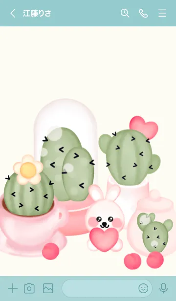 [LINE着せ替え] I love cactus 8 :)の画像3