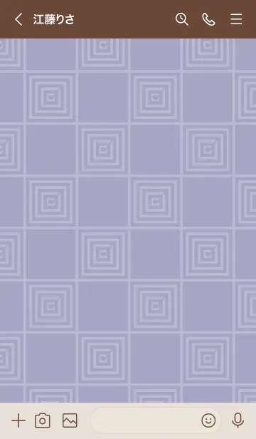 [LINE着せ替え] 和音 市松模様と音符 藤鼠の画像3