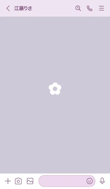 [LINE着せ替え] シンプルな花✿パープル05_1の画像3