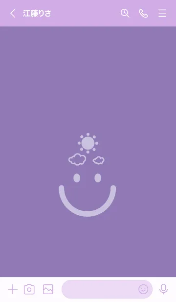 [LINE着せ替え] スマイル＆SUN ヘリオトロープの画像3