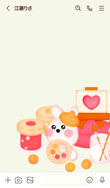 [LINE着せ替え] Little bunny artist 7の画像3