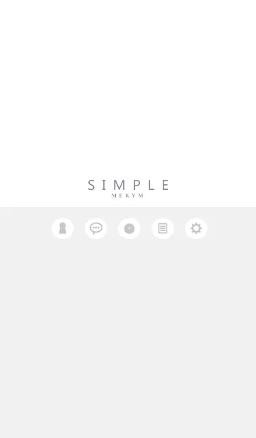 [LINE着せ替え] SIMPLE ICON WHITE.MEKYM 14の画像1