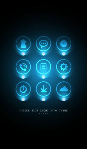 [LINE着せ替え] DODGER BLUE LIGHT ICON THEME 2の画像1