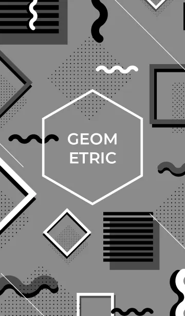 [LINE着せ替え] Geometric Gray 3の画像1