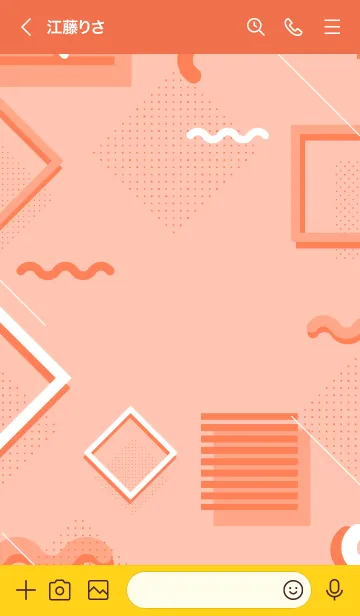 [LINE着せ替え] Geometric Wax Flowerの画像3