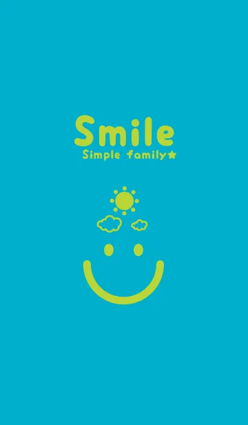 [LINE着せ替え] スマイル＆SUN ターコイズブルーの画像1