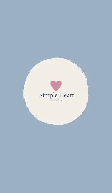 [LINE着せ替え] Simple Heart-Blue.MEKYM 30の画像1