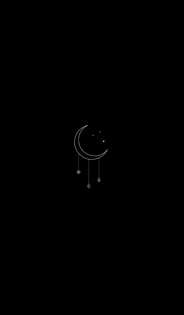 [LINE着せ替え] 月と宝石。黒の画像1