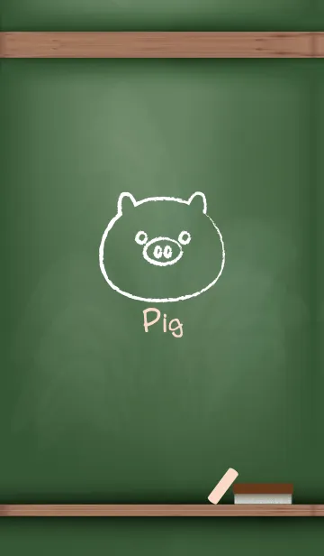[LINE着せ替え] blackboard Pig 55の画像1