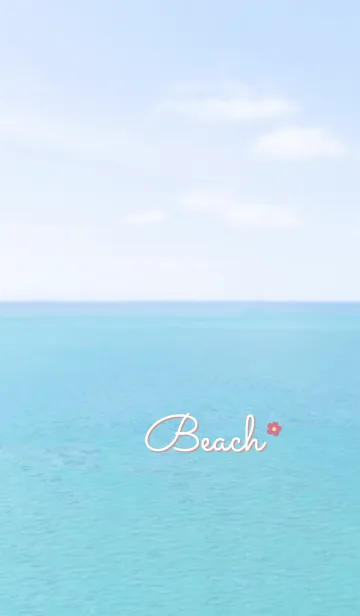 [LINE着せ替え] 海と空 お花'ピンク'の画像1