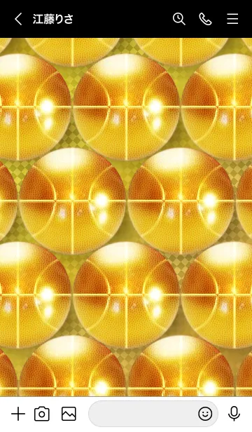 [LINE着せ替え] バスケットボール Basketball Gold 金色2の画像3