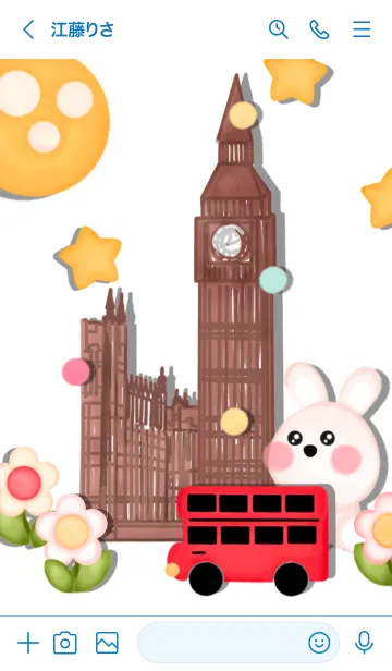 [LINE着せ替え] Happy bunny Happy London 5の画像3