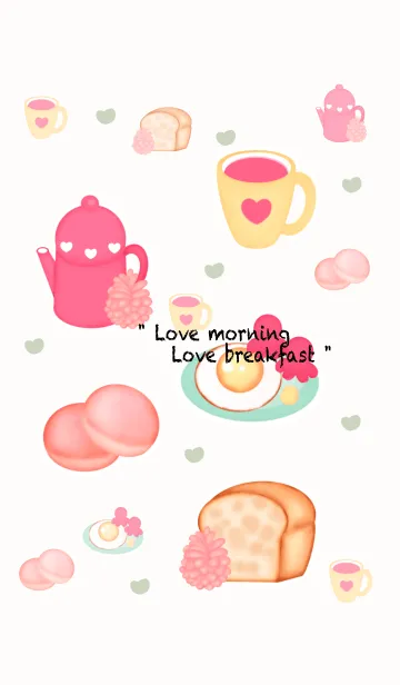 [LINE着せ替え] Cute pastel breakfast set 3の画像1