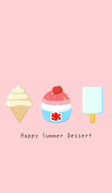 [LINE着せ替え] Happy Summer Dessert/ピンクの画像1