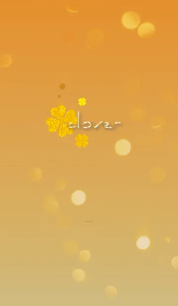 [LINE着せ替え] オレンジ : 光と幸運ゴールドクローバーの画像1