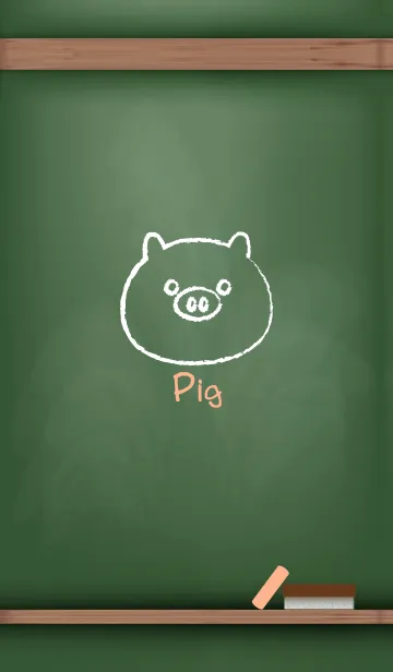 [LINE着せ替え] blackboard Pig 56の画像1