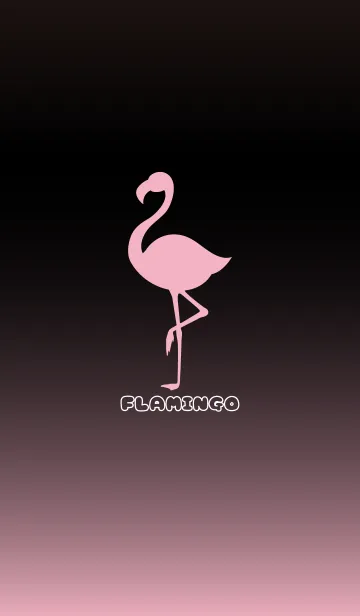 [LINE着せ替え] Flamingo Black & Pinkの画像1