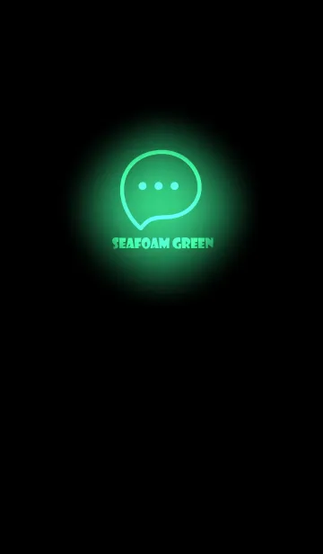 [LINE着せ替え] Seafoam Green Neon Theme V2 (JP)の画像1