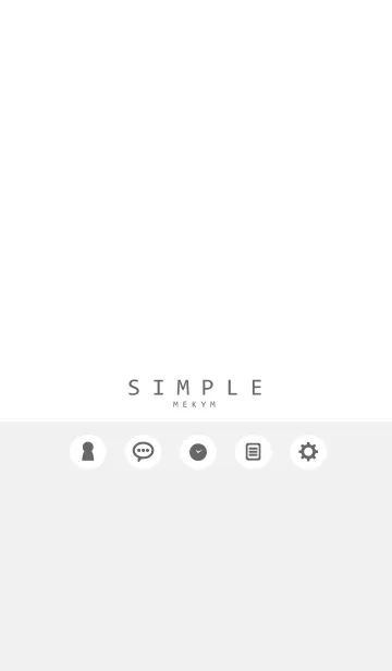 [LINE着せ替え] SIMPLE ICON-WHITE 4の画像1