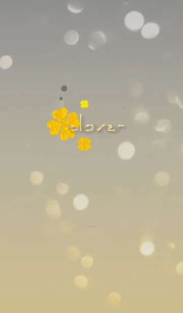 [LINE着せ替え] グレー : 光と幸運ゴールドクローバーの画像1