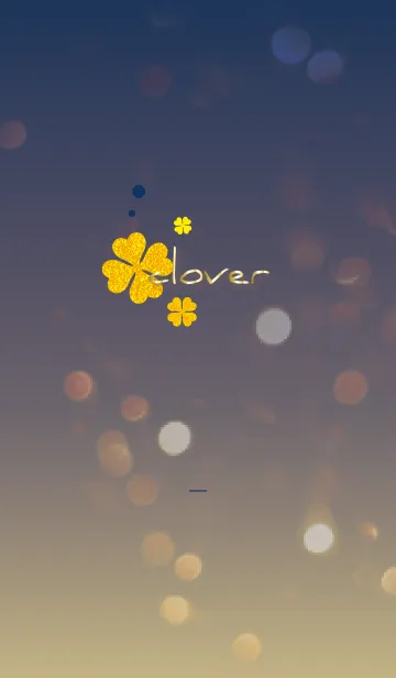 [LINE着せ替え] ネイビー : 光と幸運ゴールドクローバーの画像1