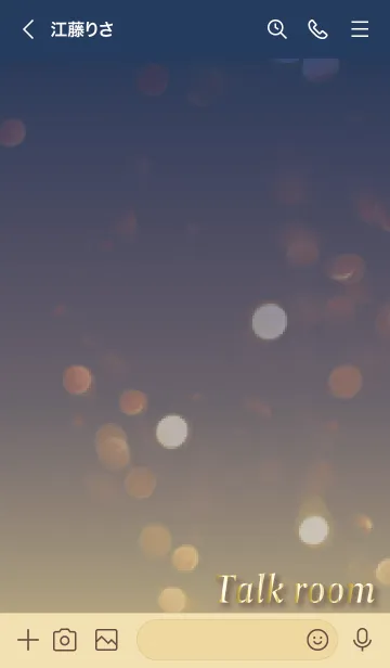 [LINE着せ替え] ネイビー : 光と幸運ゴールドクローバーの画像3