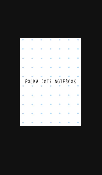 [LINE着せ替え] 水玉ノートの着せかえ/ブラックの画像1