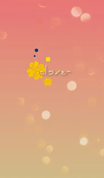 [LINE着せ替え] 桃色 : 光と幸運ゴールドクローバーの画像1