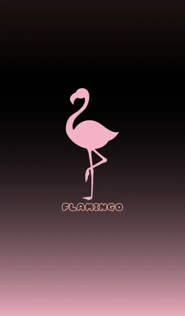 [LINE着せ替え] Flamingo Black & Pink 2の画像1