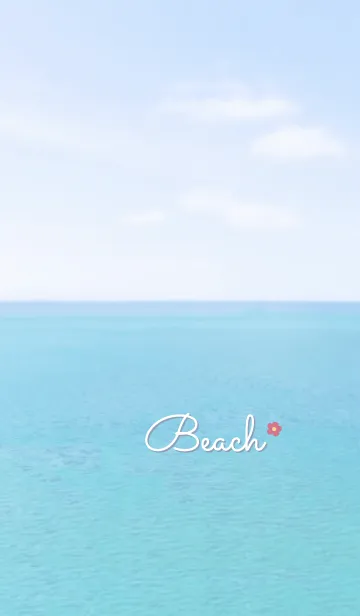 [LINE着せ替え] 海と空 お花'ブルー'の画像1