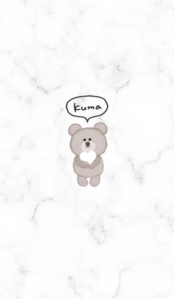 [LINE着せ替え] Gentle bear White01_1の画像1