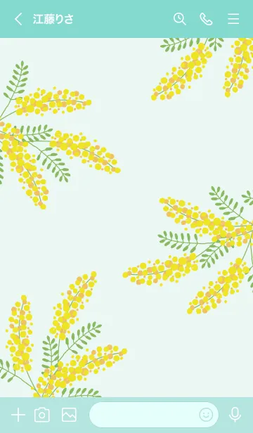 [LINE着せ替え] ミモザ くすみカラー15の画像2