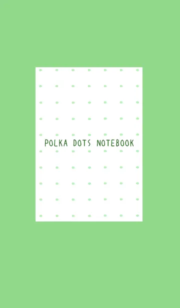 [LINE着せ替え] 水玉ノートの着せかえ/グリーンの画像1