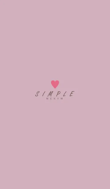 [LINE着せ替え] DUSKY PINK BROWN.SIMPLE-HEART 45の画像1