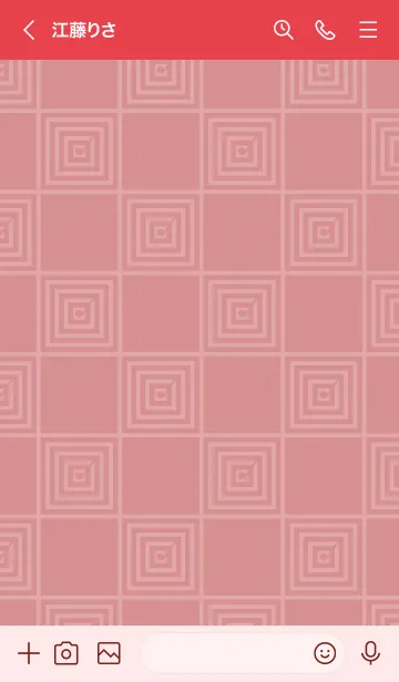 [LINE着せ替え] 和音 市松模様と音符 退紅の画像3