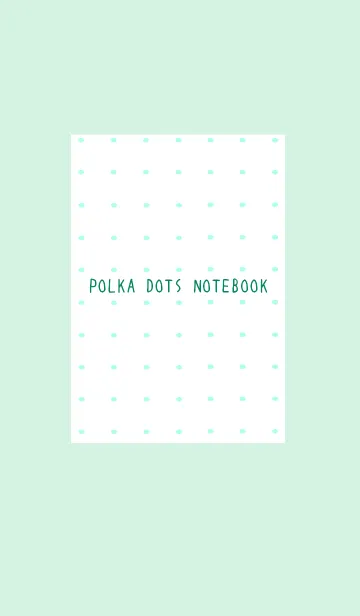 [LINE着せ替え] 水玉ノート/ライトミントグリーンの画像1