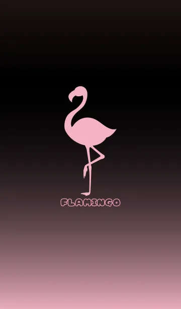 [LINE着せ替え] Flamingo Black & Pink 3の画像1