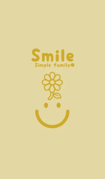 [LINE着せ替え] スマイル＆flower クリームの画像1