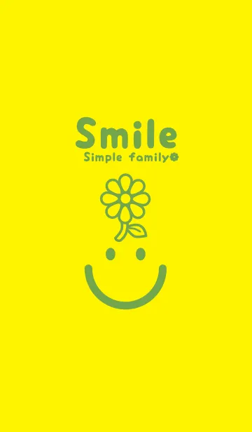 [LINE着せ替え] スマイル＆flower ペールレモンの画像1