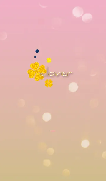 [LINE着せ替え] ピンク : 光と幸運ゴールドクローバーの画像1