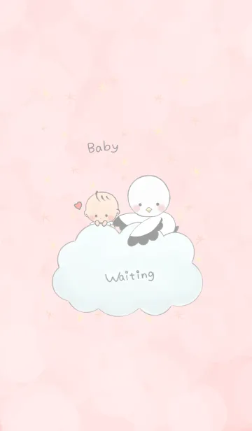 [LINE着せ替え] コウノトリとベイビーちゃん＊の画像1