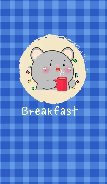 [LINE着せ替え] Simple Breakfast Mouse Theme (JP)の画像1