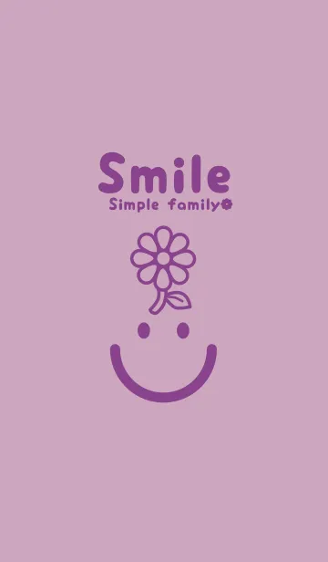 [LINE着せ替え] スマイル＆flower 紅藤色の画像1