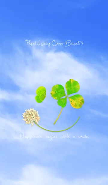 [LINE着せ替え] 本物ラッキークローバー #ブルー54の画像1