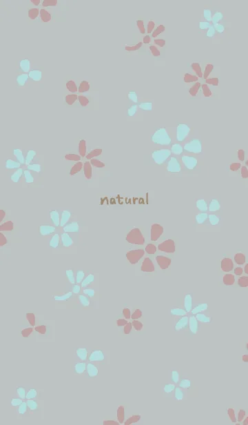 [LINE着せ替え] 小花たくさん グレー3の画像1